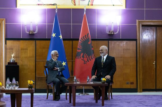 Konferencë e përbashkët për shtyp e Kryeministrit Edi Rama dhe Presidentit të Këshillit Europian António Costa