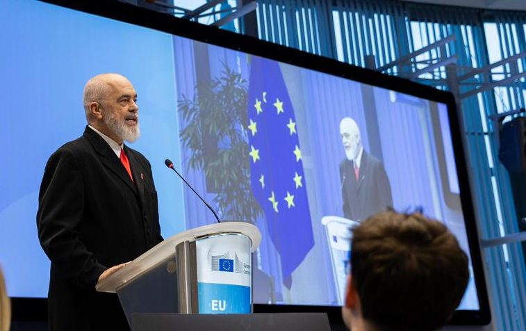 Bruksel, Kryeministri Edi Rama i adresohet në emër të Shqipërisë, Forumit të Zgjerimit të BE-së