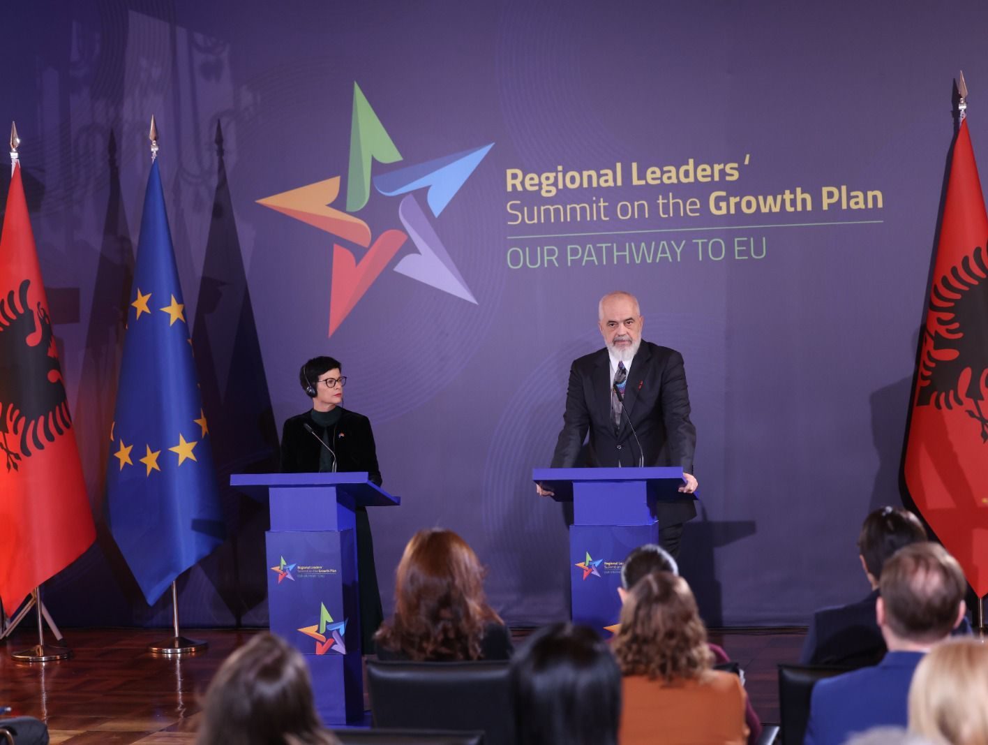 Konferencë e përbashkët për shtyp e Kryeministrit Edi Rama dhe Komisioneres për Zgjerimin e BE-së, Marta Kos