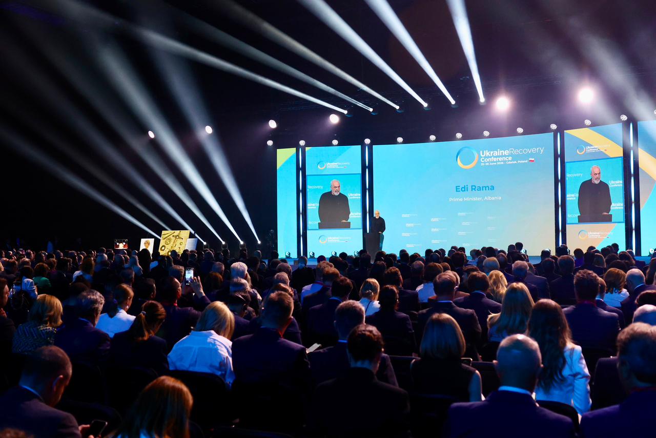 Prime Minister Edi Rama at the Ukraine Recovery Conference 2026