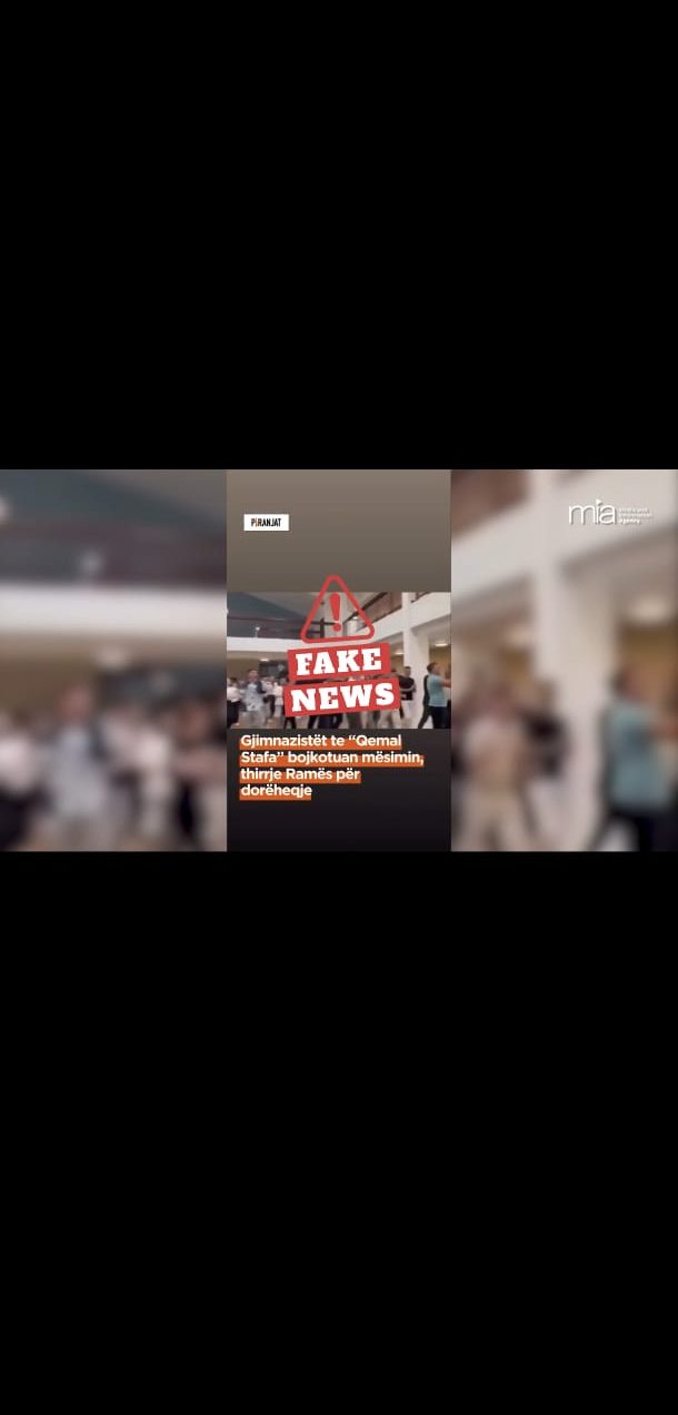 E pavërtetë: Videoja nuk është nga gjimnazi “Qemal Stafa”
